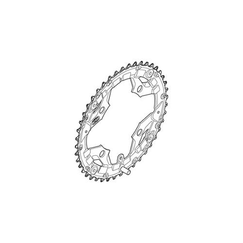Shimano klinge 44t 9v stål 104 sort y1rv98040