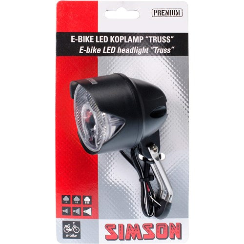 Simson e-cykel gaffel forlygte truss 6-60v 30 lux