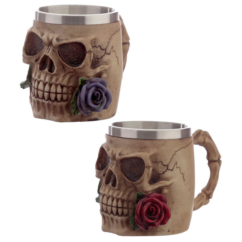 Skull roses dekorativt krus