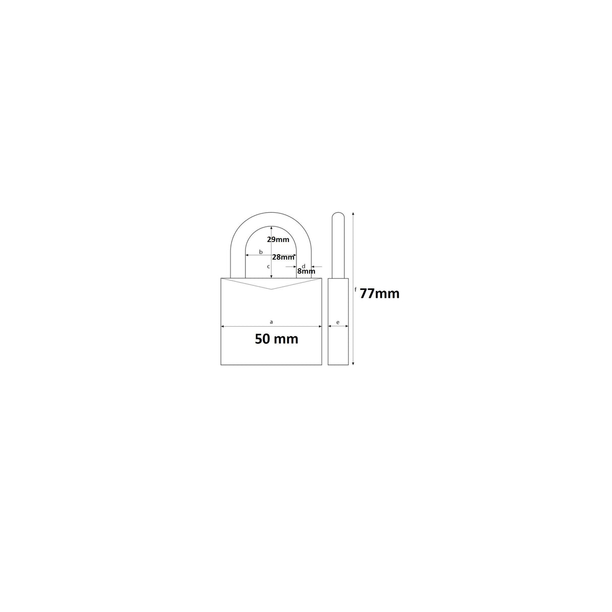 Abus messing hængelås 65 50 mm guld - 7 cm