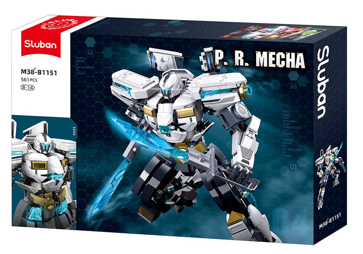 Sluban p.r. mecha hvid grå (m38-b1151)