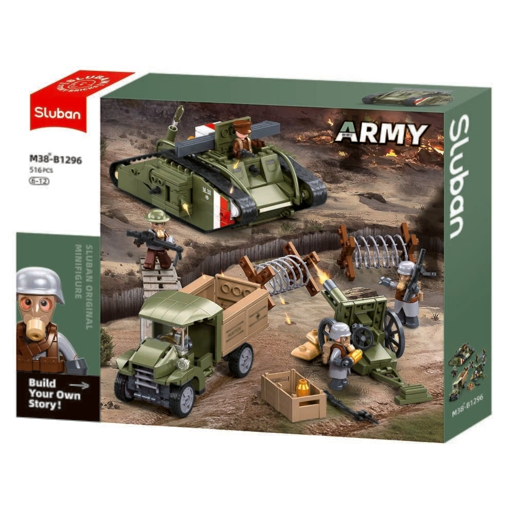 Sluban-hæren angriber kampvogn WWII - Mark vs (m38-b1296)