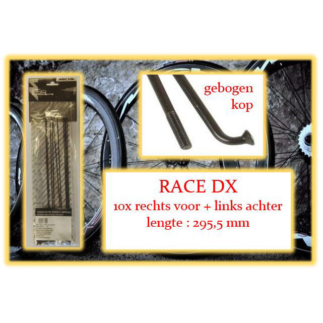 MICHE SPAAK+NIP. 10x RV+LA Race Axt WP Disk Wire Rim