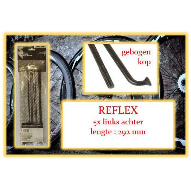 Miche spoke reflex dark 292mm la black (5stk)