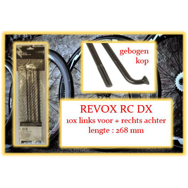 Miche eger revox rc dx 268mm lv+ra sort (10 stk)
