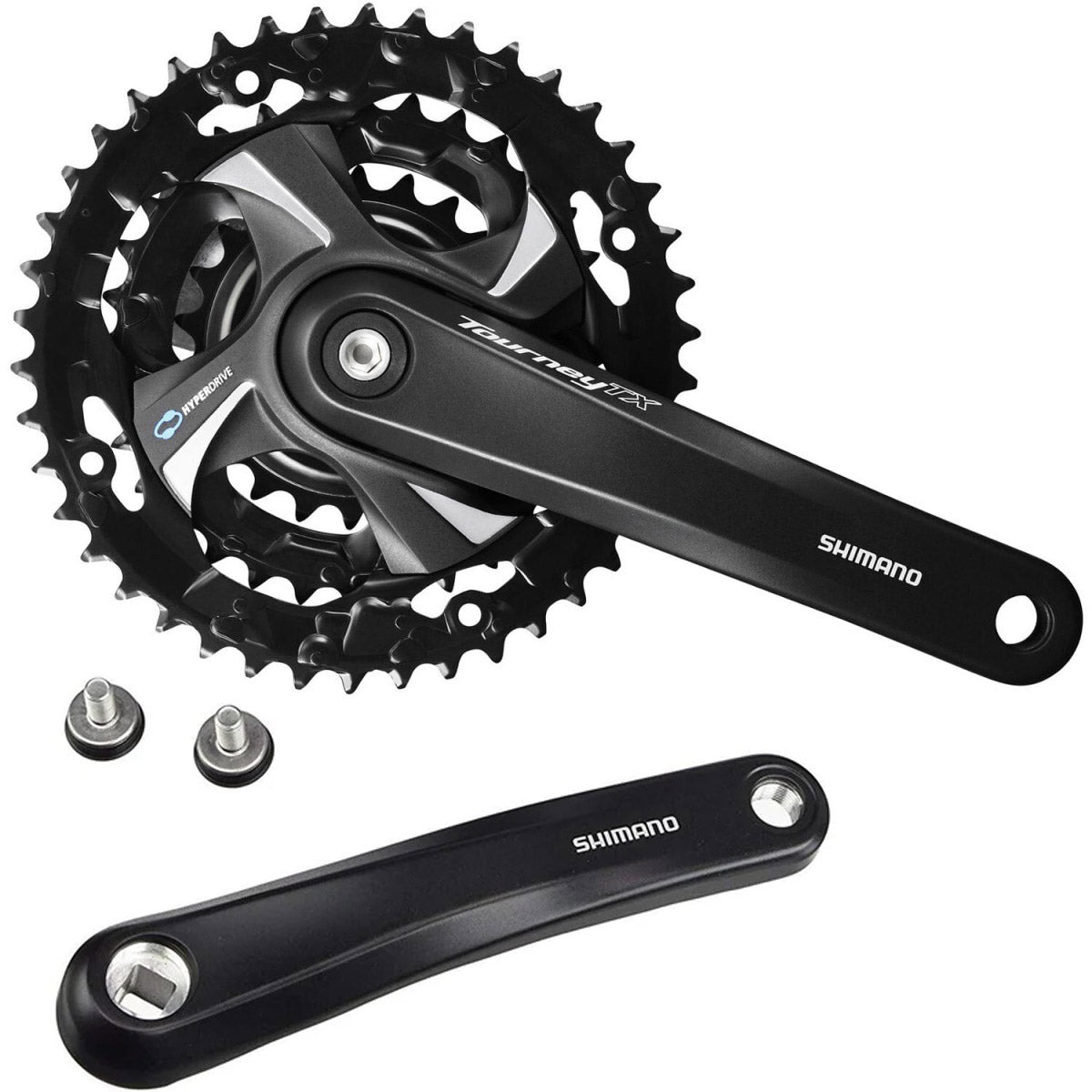 Shimano kranksæt tourney 7 8v 28 38 48t 175mm sort oem