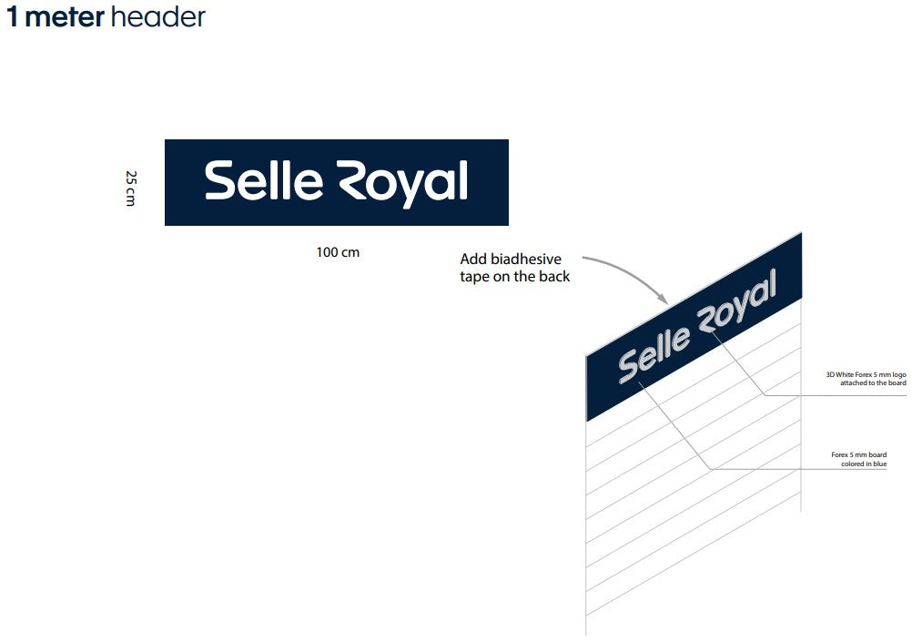 Selle royal hyldeskilt 1 meter med logo
