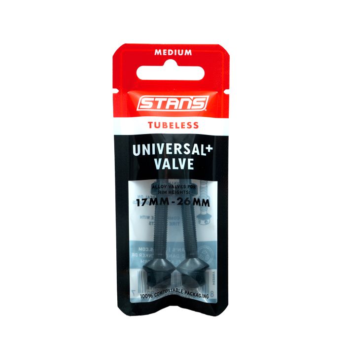 Stans stans tubeless universal+ ventiler - medium - sort