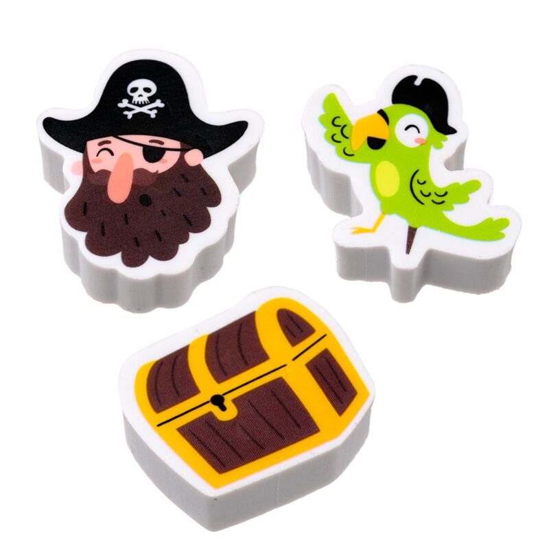 Sæt med 3 Jolly Roger pirat viskelædere