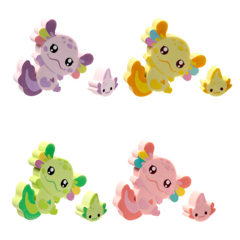 Sæt med 2 axolotl (salamander) viskelædere