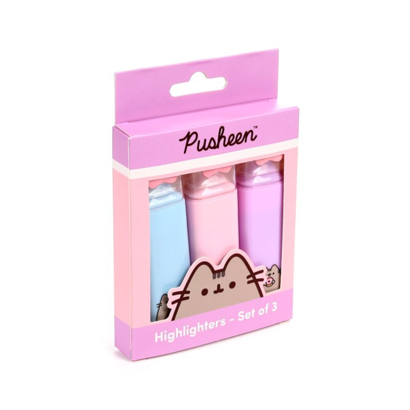 Union pusheen cat cap highlighter sæt med 3