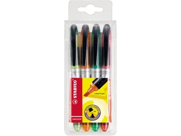 Stabilo navigator highlighter, etui (4 stk.)