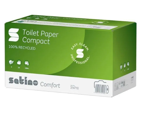 Satino komfort toiletpapir kompakt rulle 2 lag (24x100 meter)