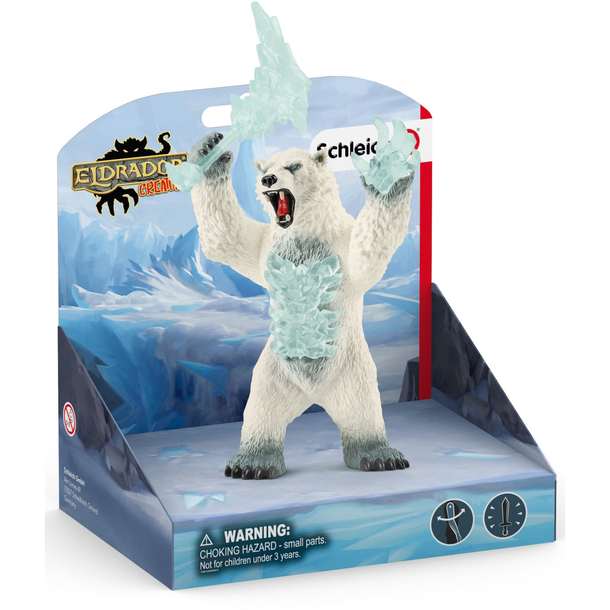 Schleich Eldrador Snowstorm Bear med våben