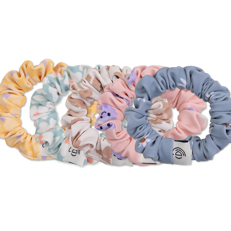 Essentials | flerfarvet scrunchie - sæt med 5 stk