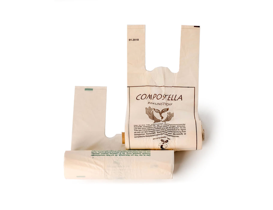 Compostela indkøbsposer Bioplastisk 24L - 100 stykker på rulle