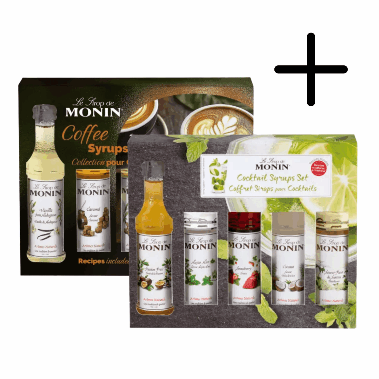 Monin sirup cocktailsæt + gavesæt (5x 5 cl)