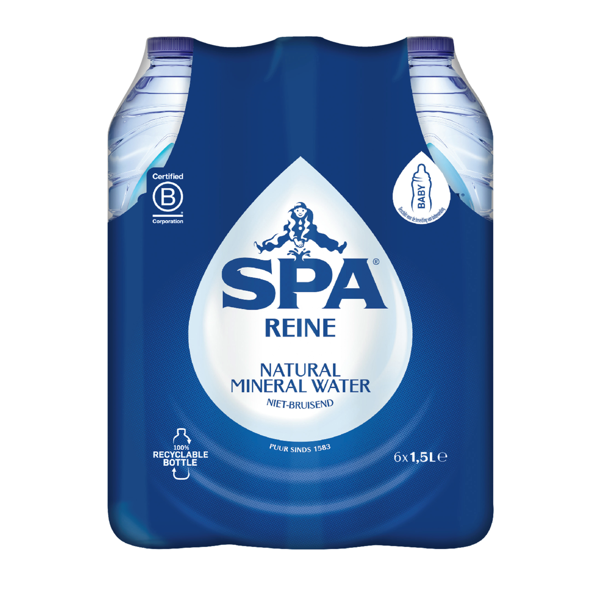 Spa reine blå hætte (6x 1,5 liter)