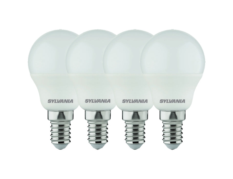 Sylvania LED lampe - e14 - 470 lm - kugle - mat - 4 stk.