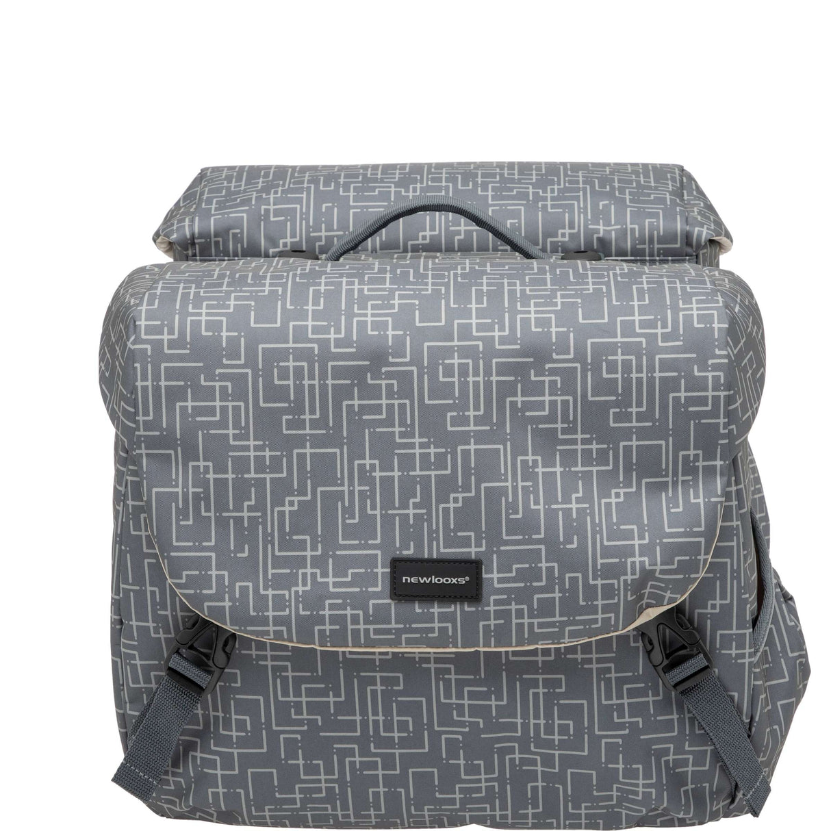 Mondi Joy Double Bicycle Bag - Racktime Snap -it - Vand -Repellent Polyester - 38L - Ivy Walnut