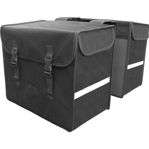 Grønlands dobbeltpose canvas 60l sort