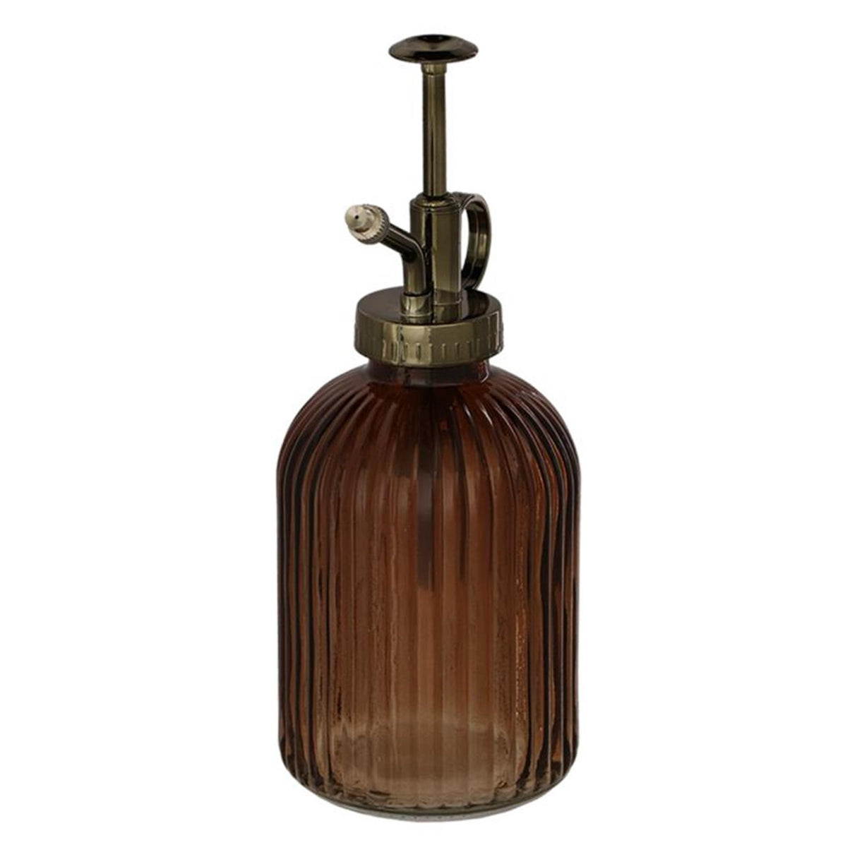 Esschert design plantesprinkler glas ribbet brun eller grå l8 x d7,6 x h19,2cm