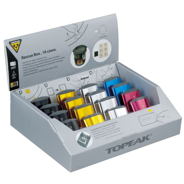 Topeak redningsboks - tæller display boks (16 stk.)