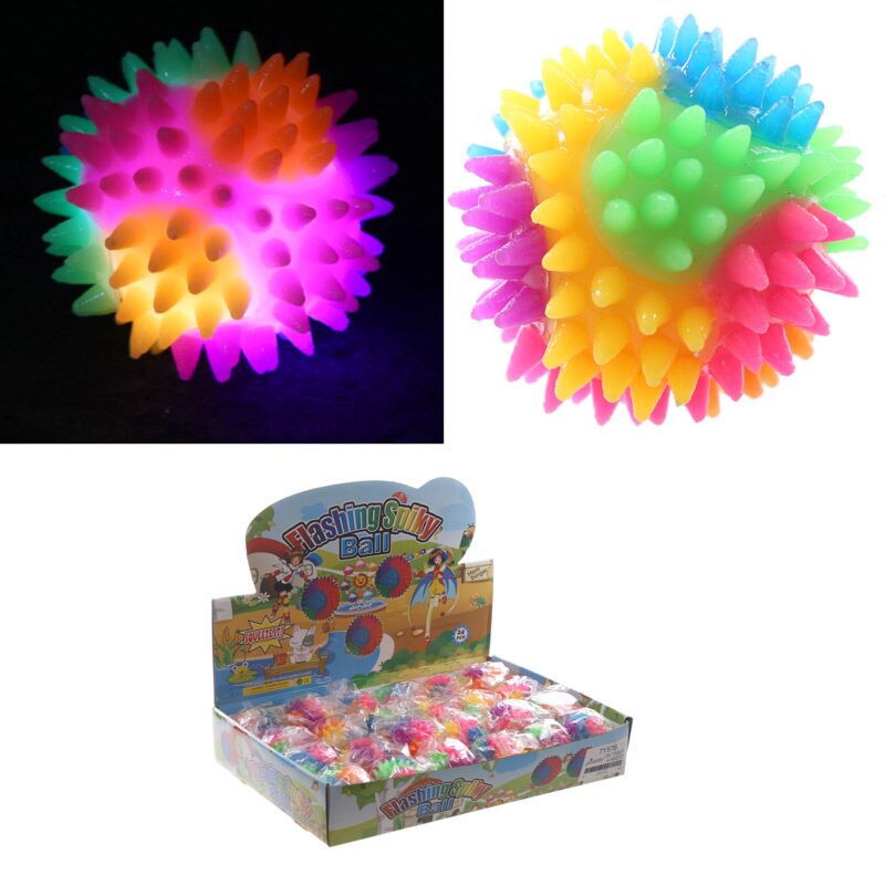 Spids hoppebold med LED 5,5cm