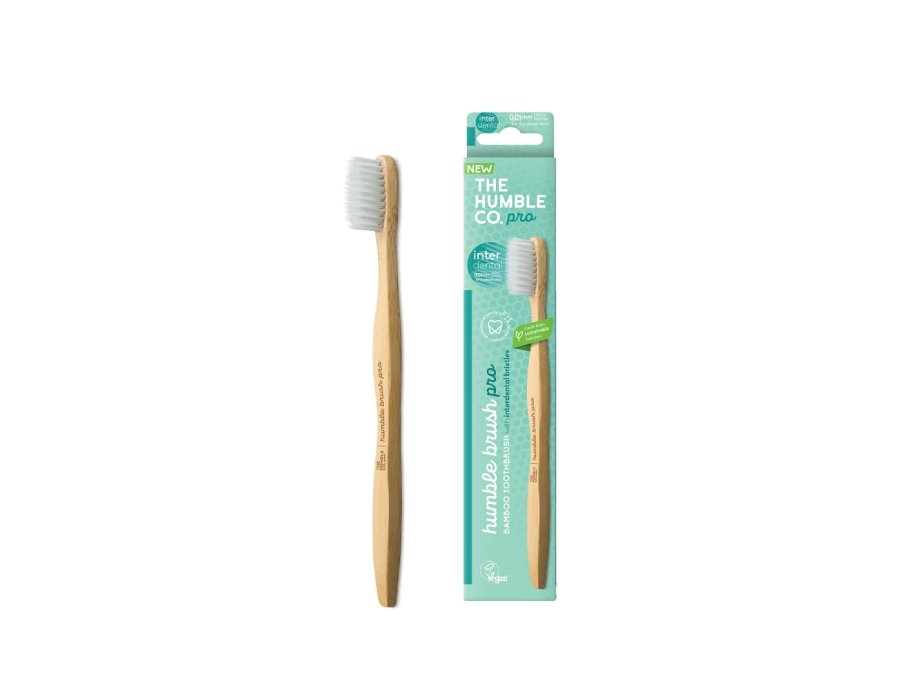 Den ydmyge co. tandbørste bambus - pro - interdental - blød - turkis
