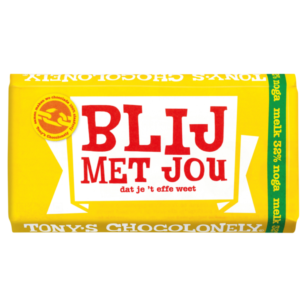 Tony's chocolonely reep melk noga liefde (15x 180gr)