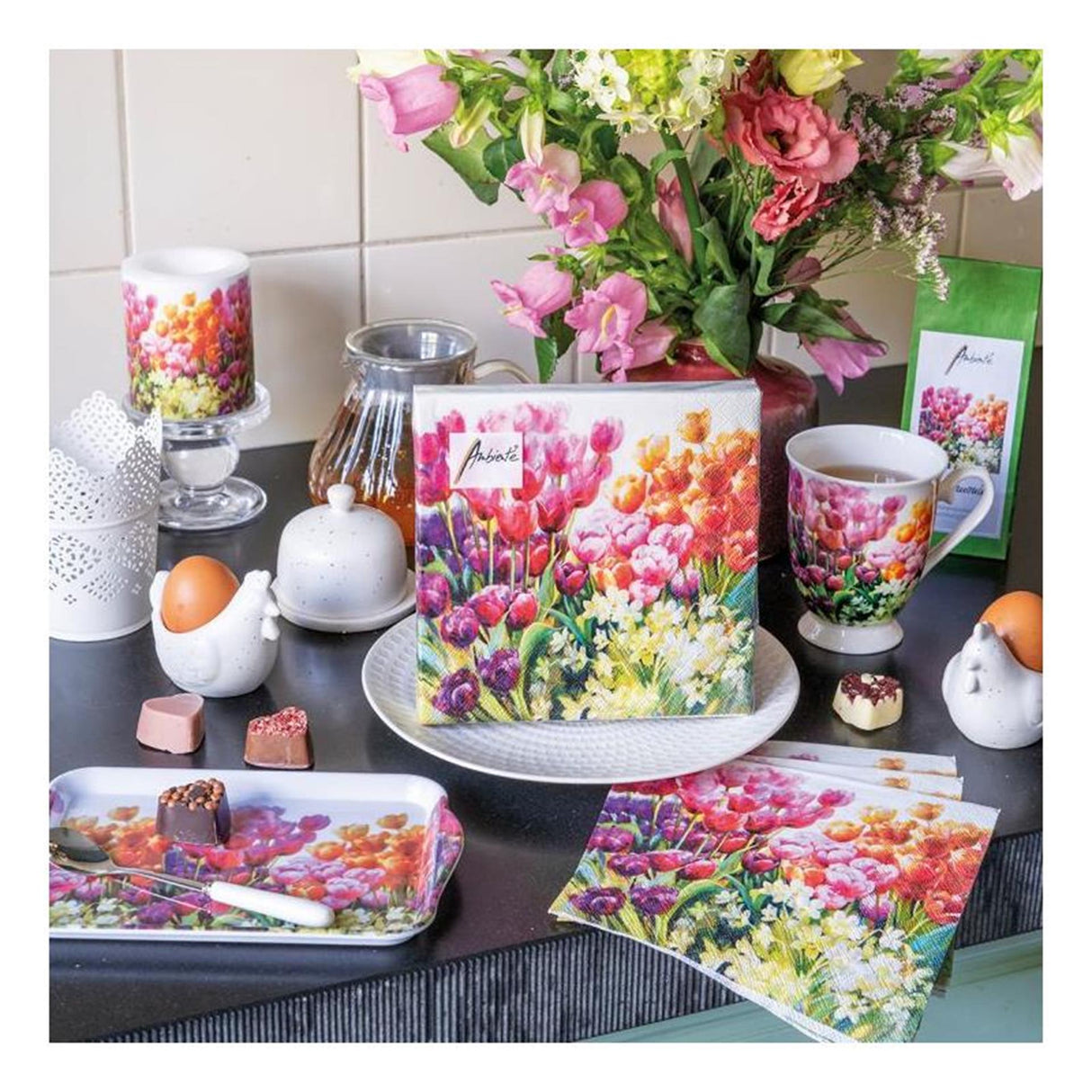 Ambiente serviet 25cm tulipaner 20 stk