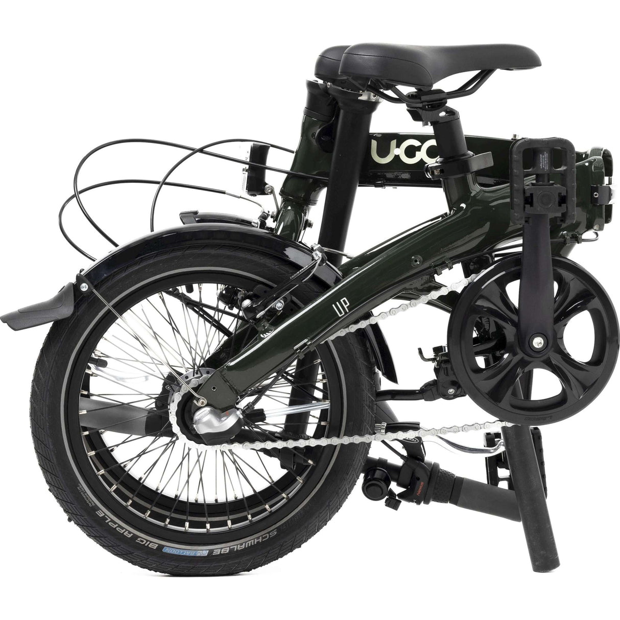 Ugo u.go foldecykel 16 tommer go i3 nexus 3 freewheel mosgrøn