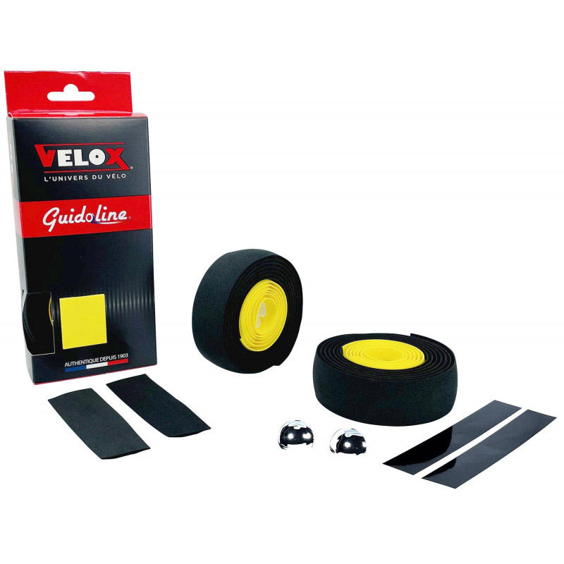 Velox styrtape maxi kork bicolor sort gul (2 stk)
