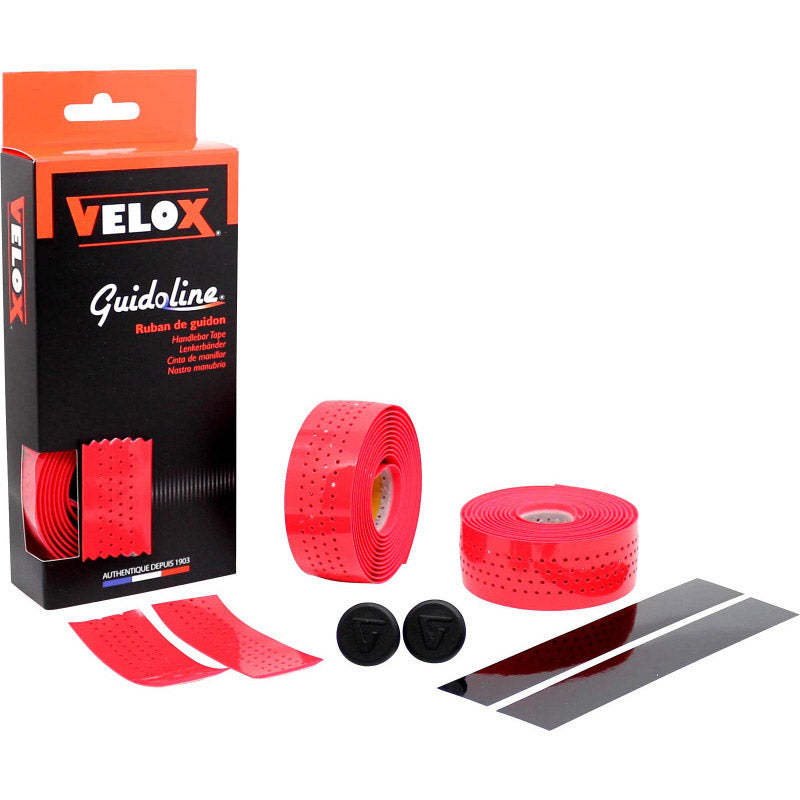 Velox styrtape blank blød perforeret rød (2 stk)