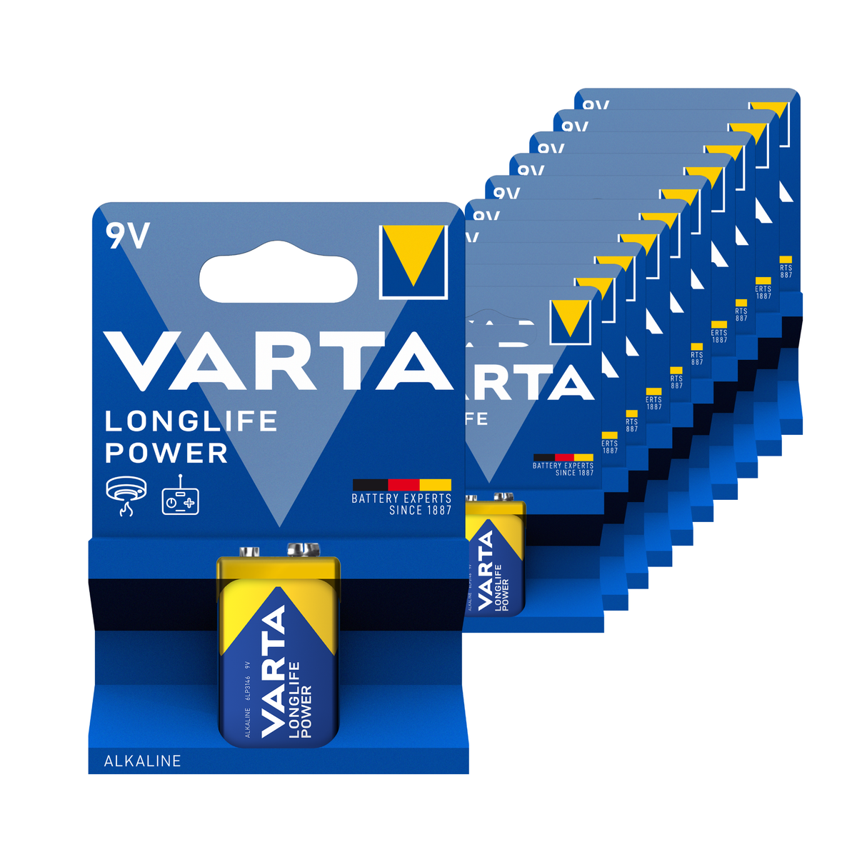 Varta longlife power block e 6lr61 9v (10 stk.)