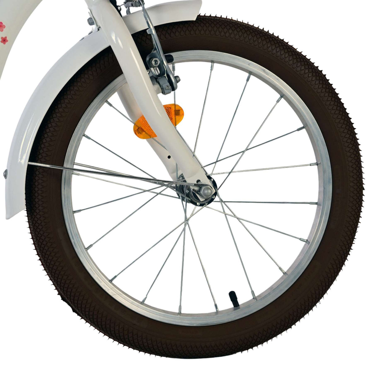 Volare blossom børnecykel - piger - 18 tommer - hvid - to håndbremser
