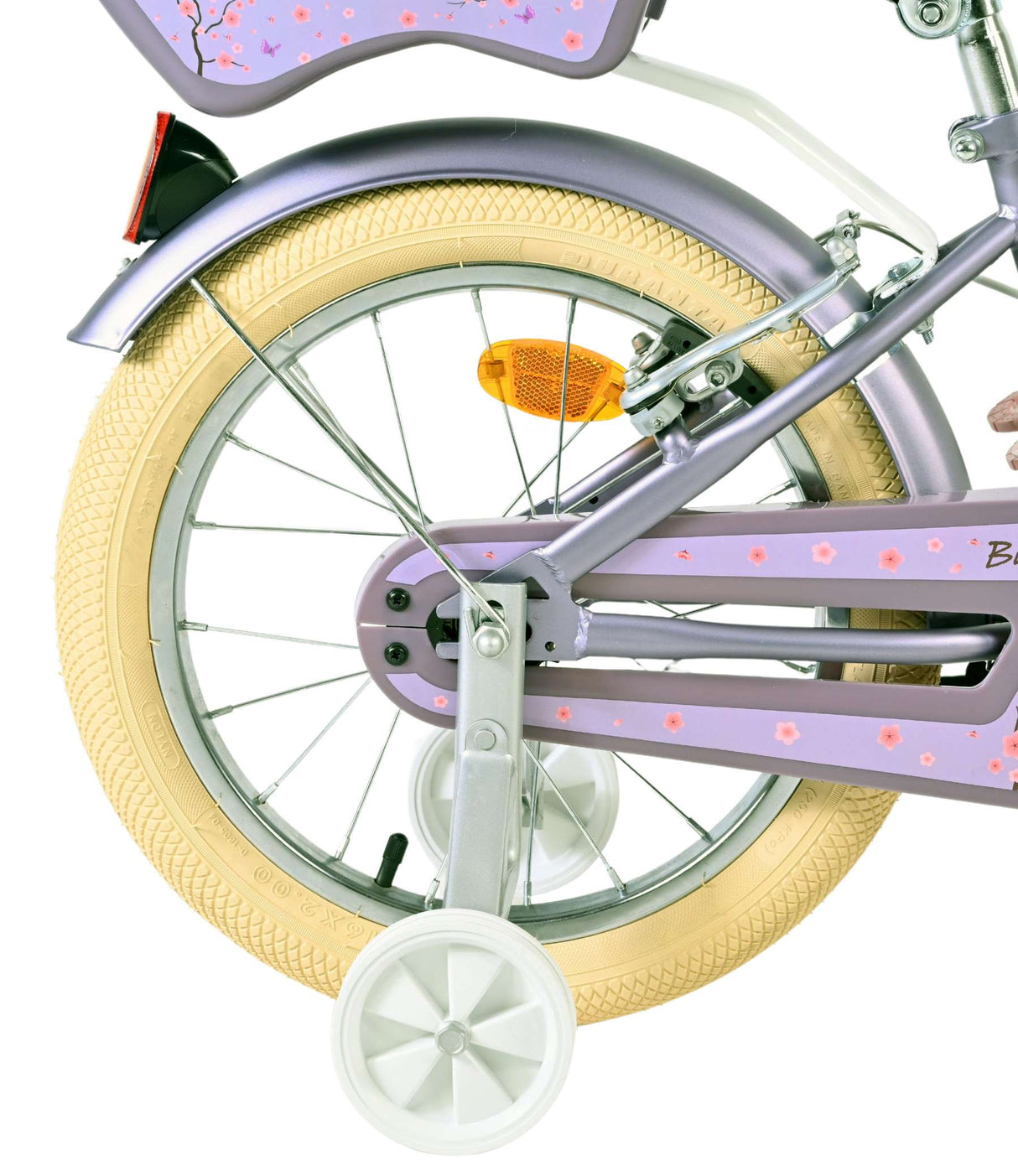 Volare blossom børnecykel - piger - 16 tommer - lilla - to håndbremser