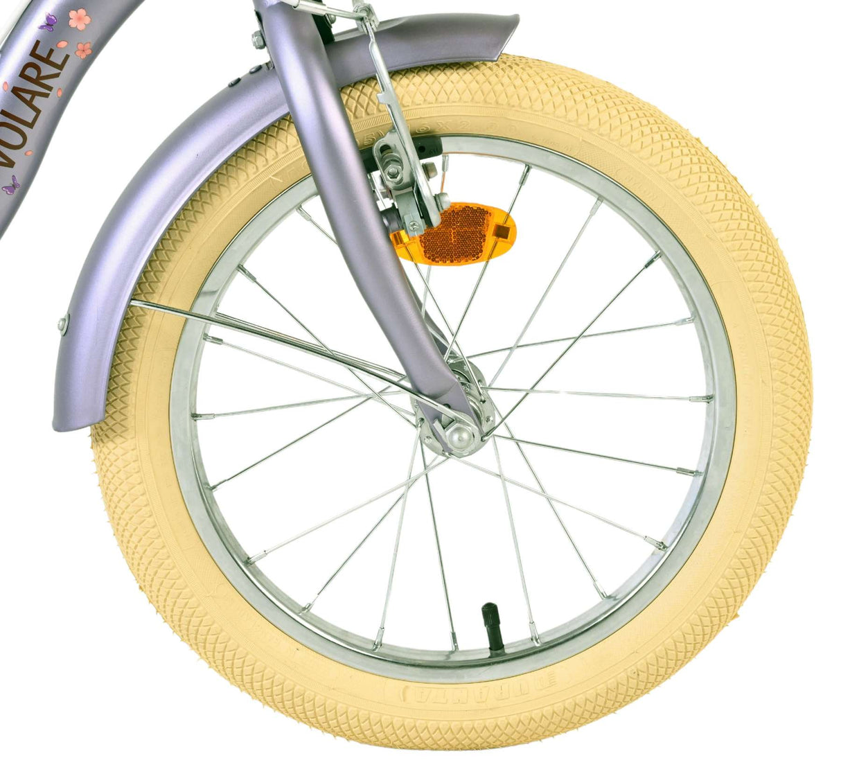 Volare blossom børnecykel - piger - 16 tommer - lilla - to håndbremser