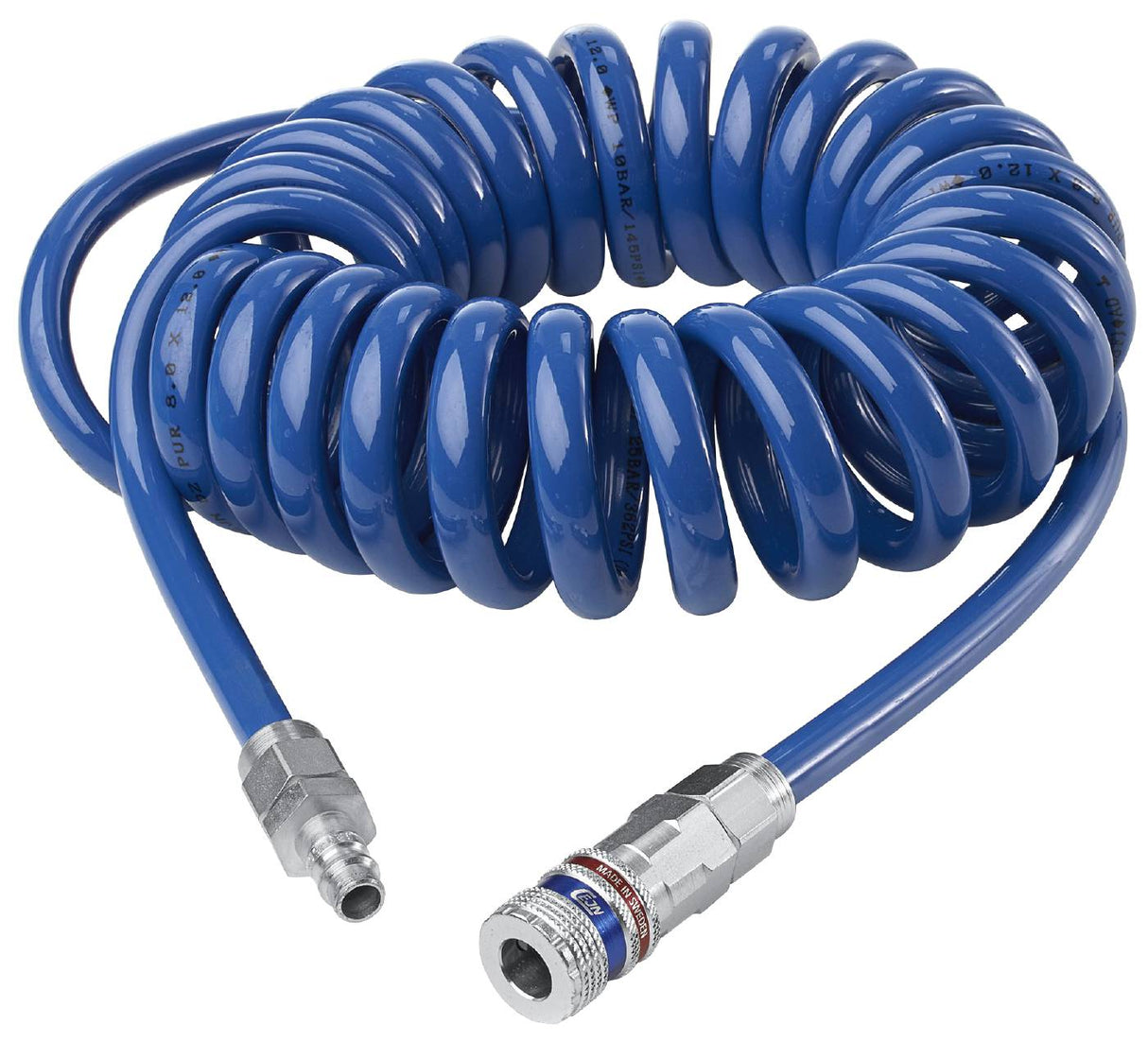 Whispair spiralslange blå 8mm
