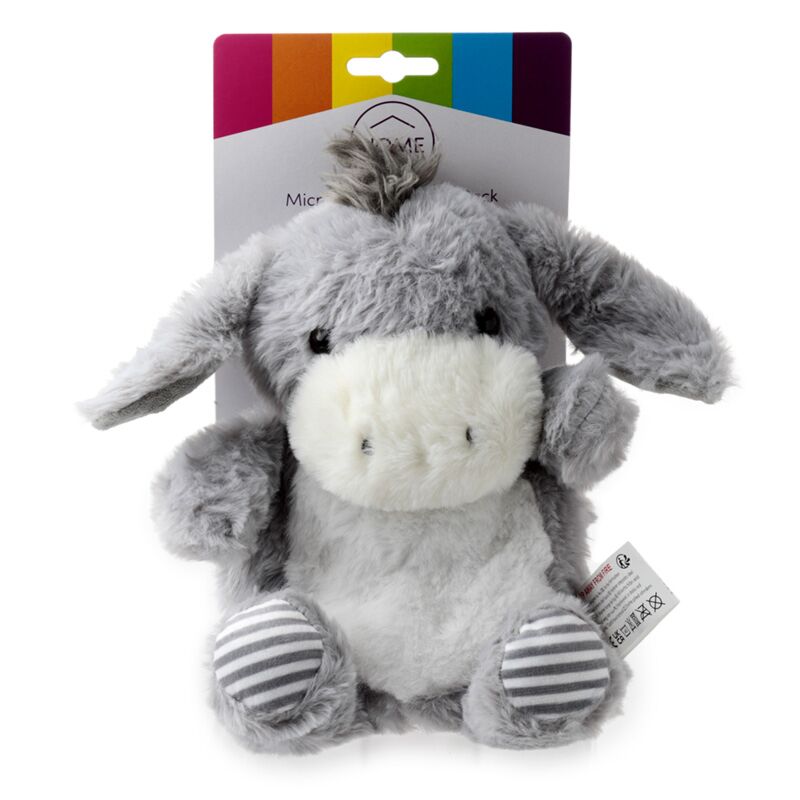 Æsel snuggables plys mikroovn varmepakke lavendel hvede