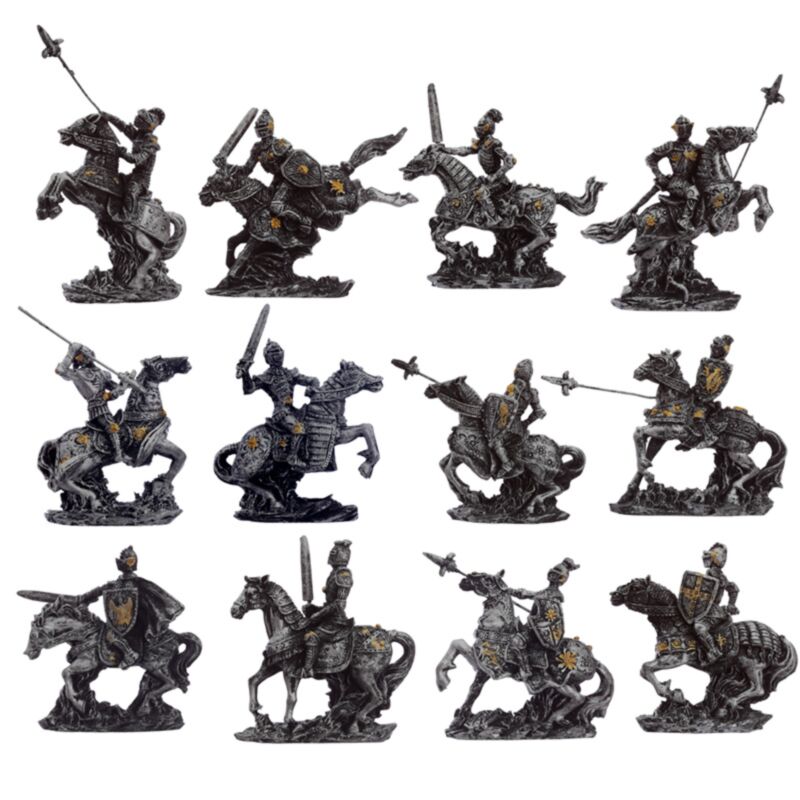 Middelalderlige ridder miniature figurer
