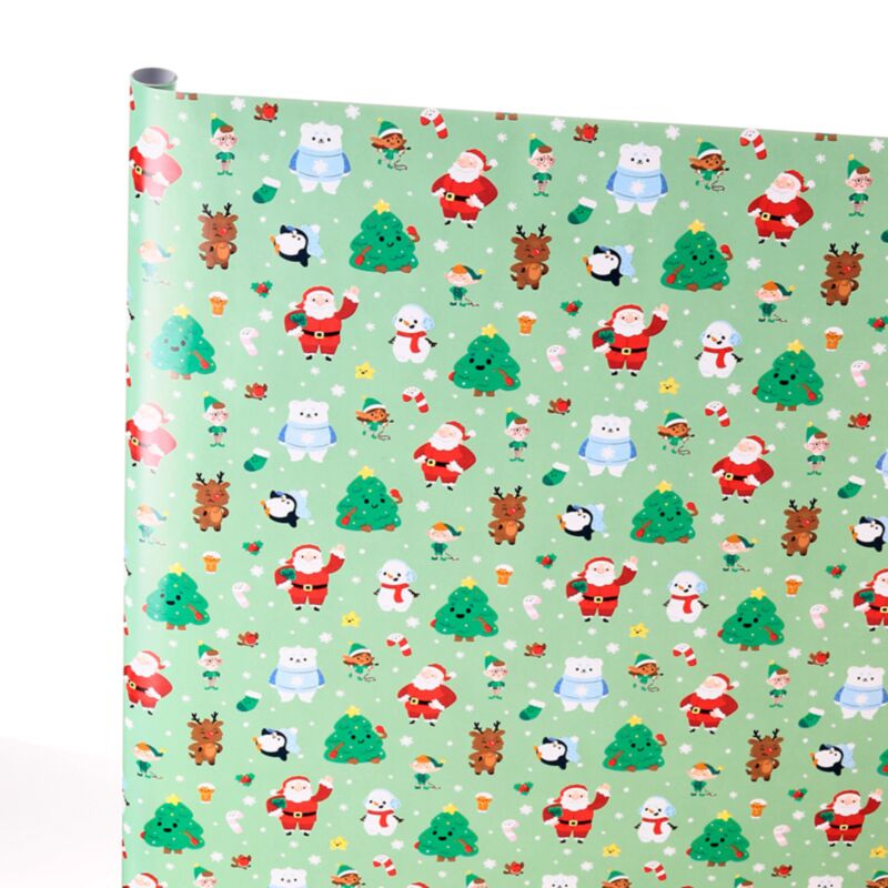 Jingle Christmas 3m gift wrapping paper roll