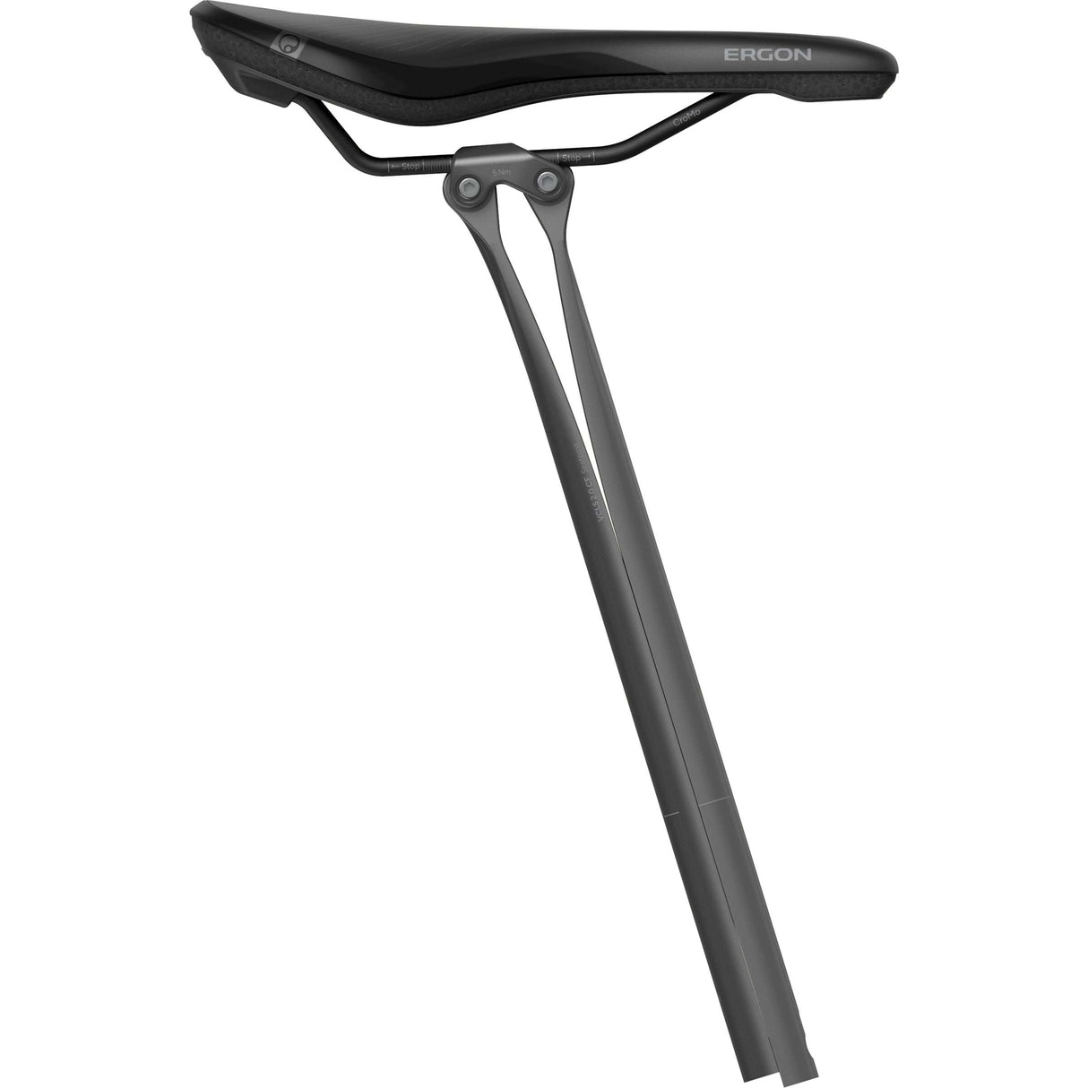 Ergon cf allroad pro carbon sadelpind sort 345 mm 27,2 mm