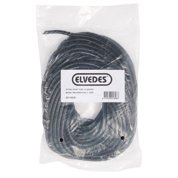 Elvedes kabelsystemer bv spiralslange ø4mm elvedes bundt 3-8 mm (10 meter) - sort