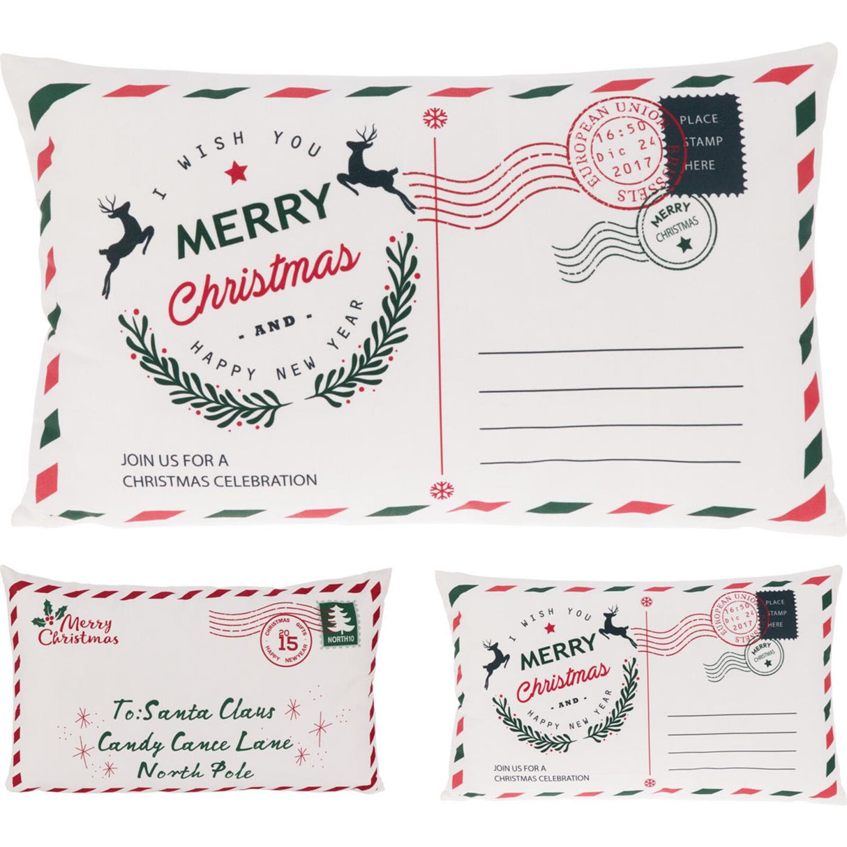 Home styling kussen kerst envelop 50x30cm