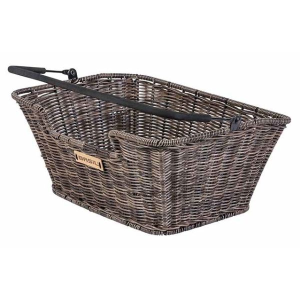 Basil Capri Rattan Look - Cykelkurv - På bagsiden - Brun