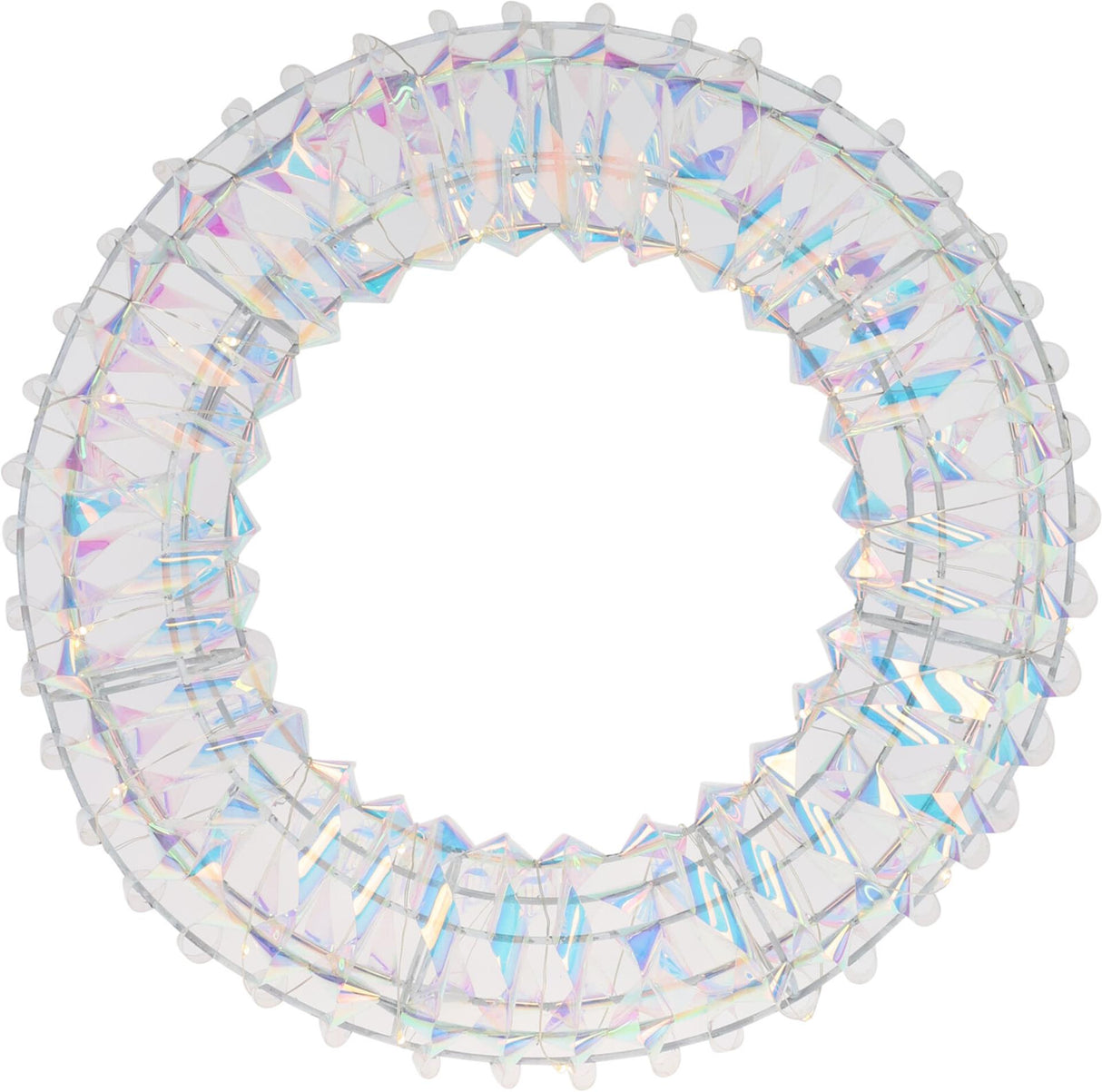 Home styling krans 30cm 30led shiny rainbow met timer