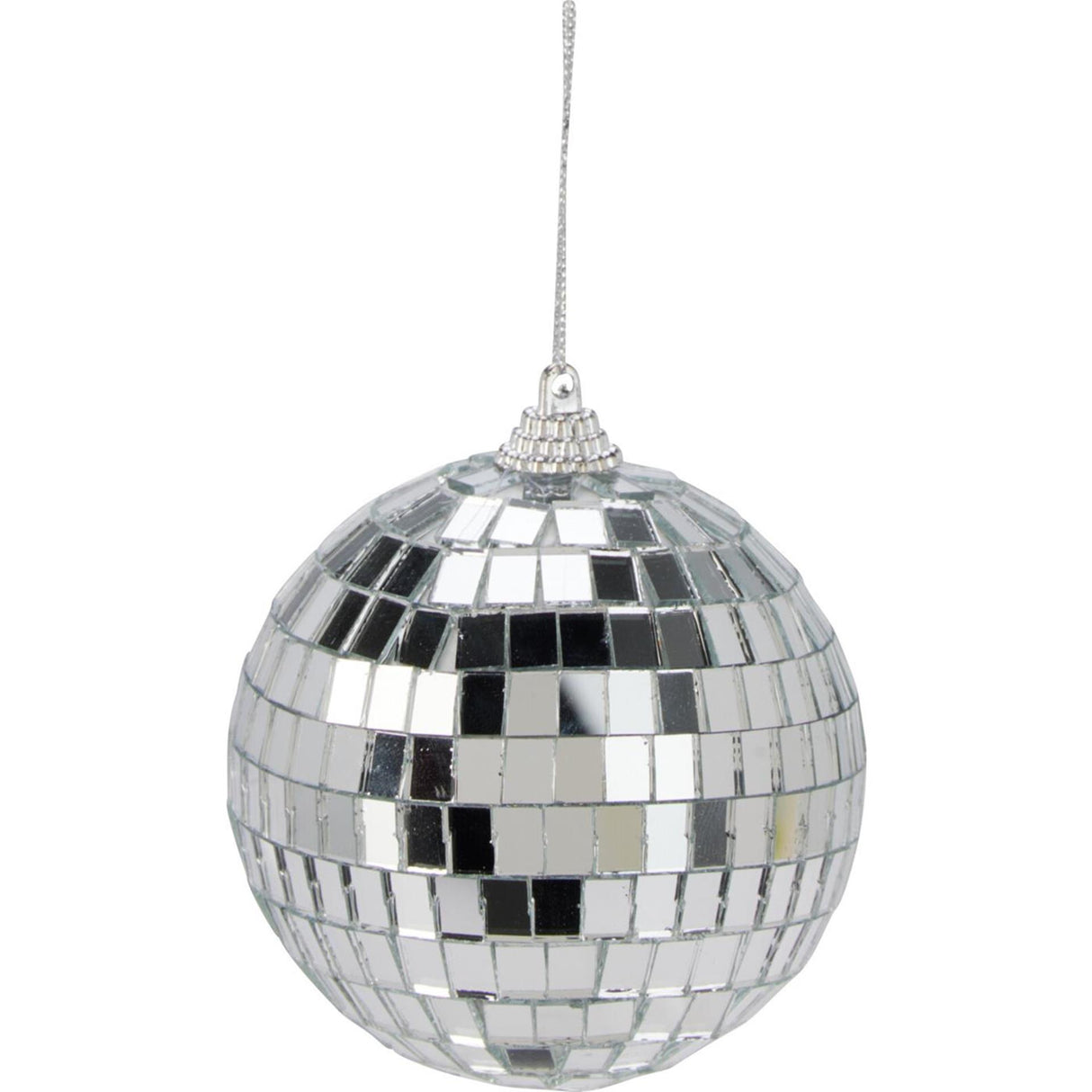 Home styling spiegelbal 8cm zilver spiegelbal 8cm zilver glas