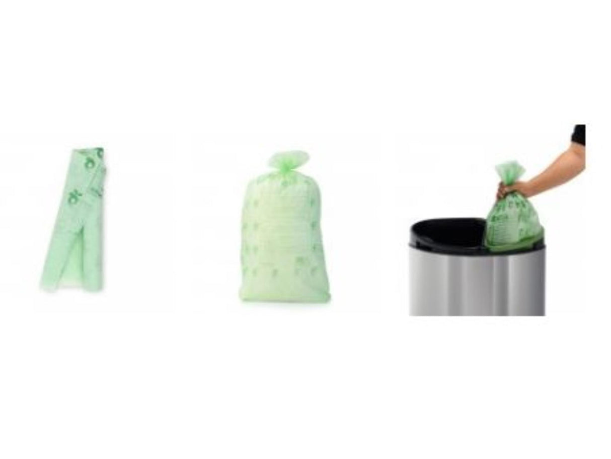 Brabantia perfekt pasform komposterbare 10 liters affaldssække k rulle med 10 poser