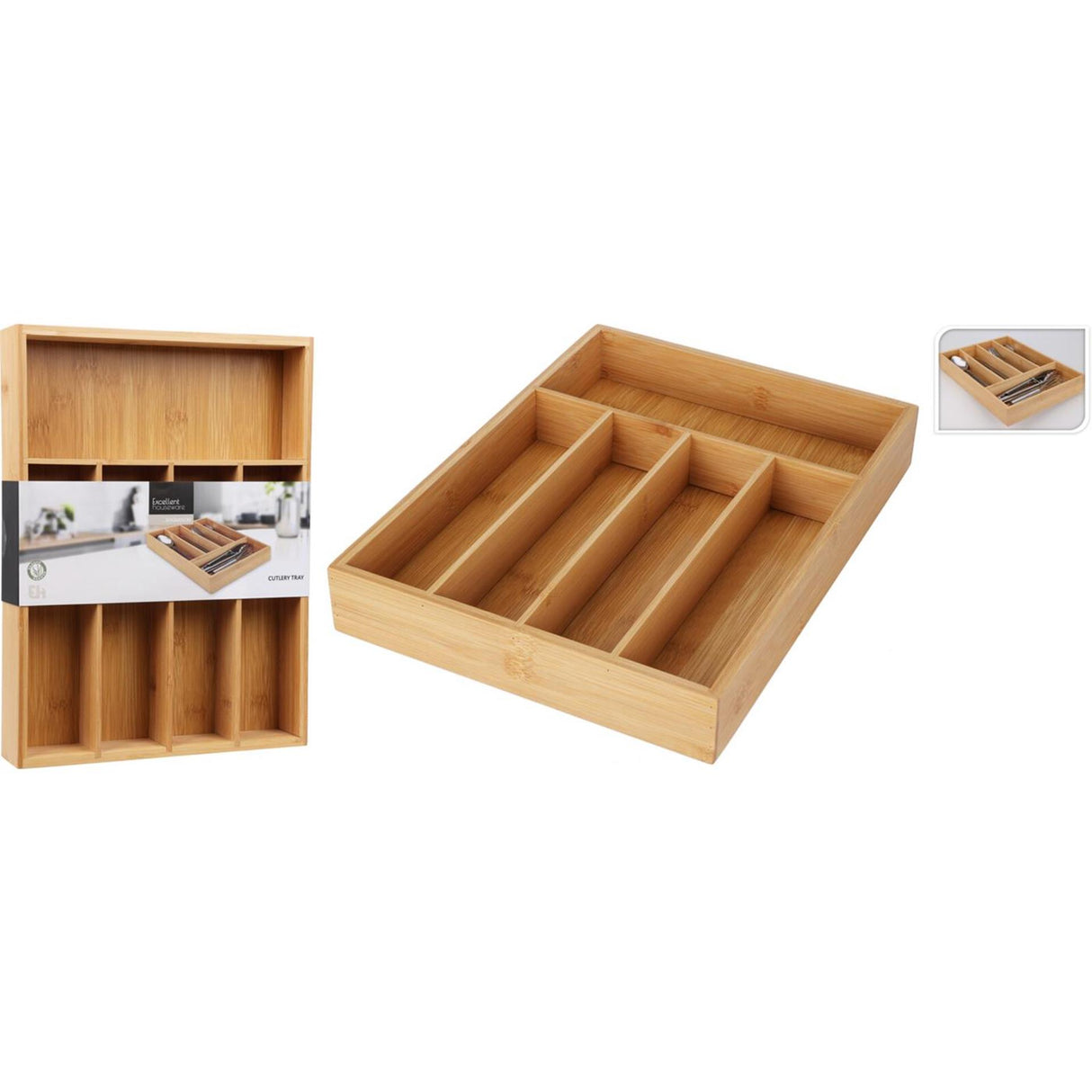 Fremragende bestikbakke til husholdningsartikler 35x26x5cm